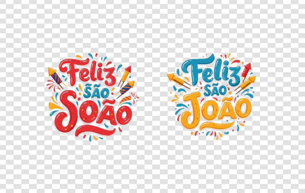 Banner Festa Junina Feliz São João PNG com fundo transparente