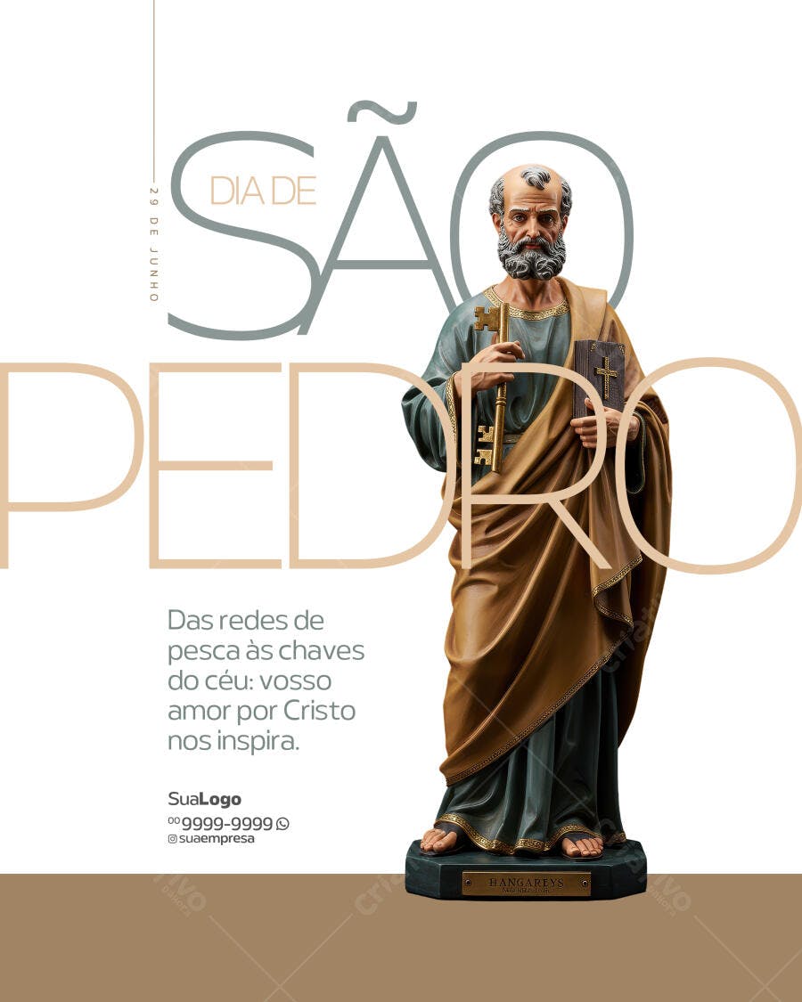 Flyer Dia de São Pedro PSD Editável