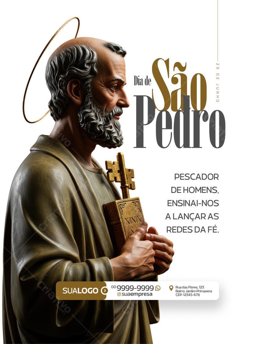 Imagem Dia de São Pedro PSD Editável