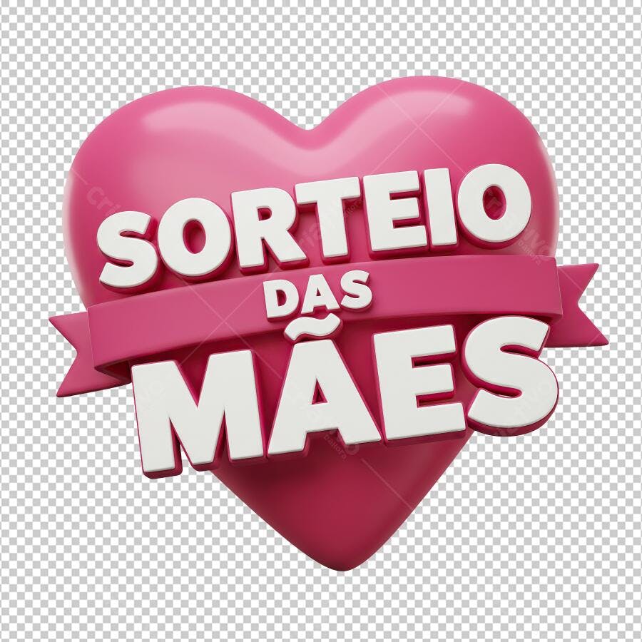 Banner Dia das Mães Sorteio PNG com fundo transparente