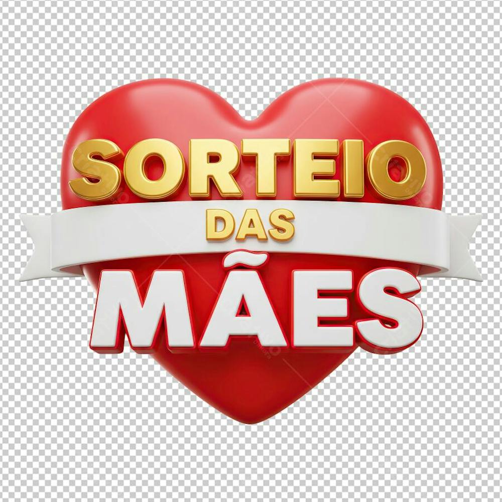 Sorteio das Mães Coração Vermelho
