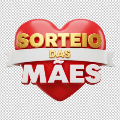 Sorteio das Mães Coração Vermelho