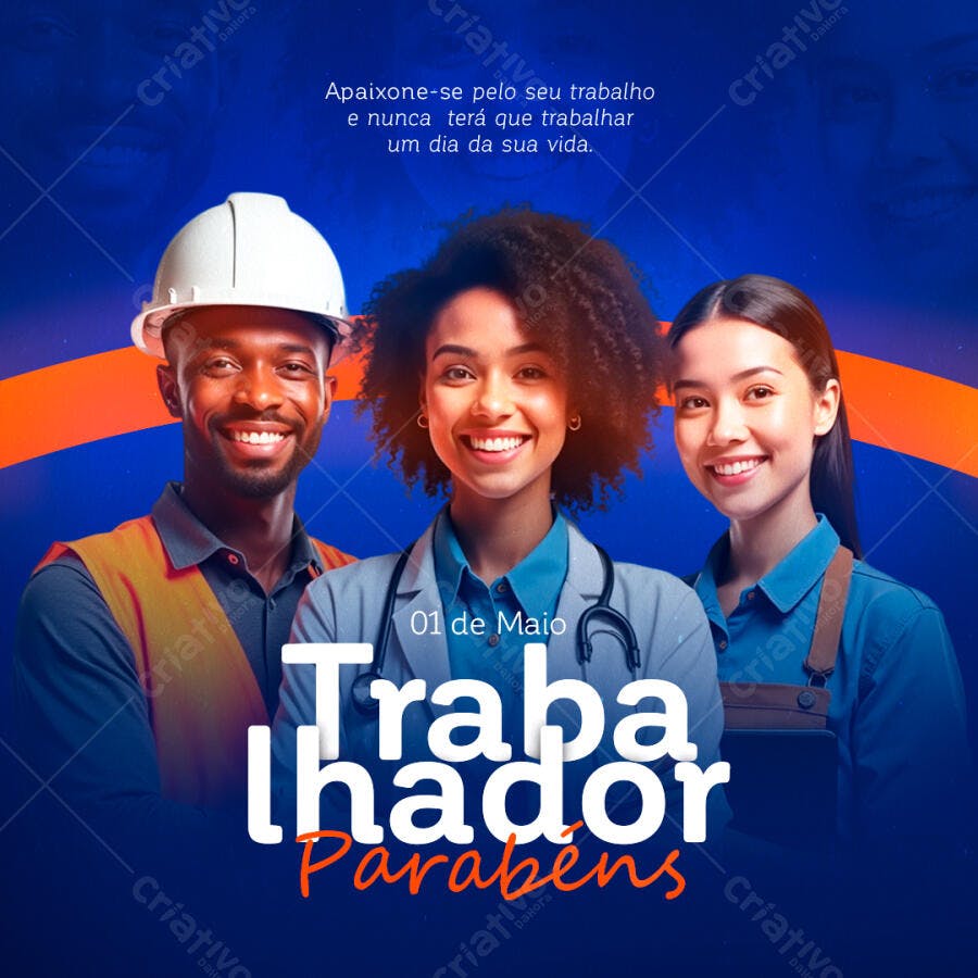 Postagem Dia do Trabalhador PSD Editável