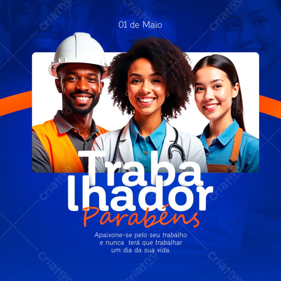 Postagem Dia do Trabalhador PSD Editável