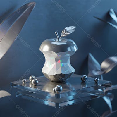 Maçã Holográficos e Elementos Visuais – Abstratos, Minimais e Conceituais