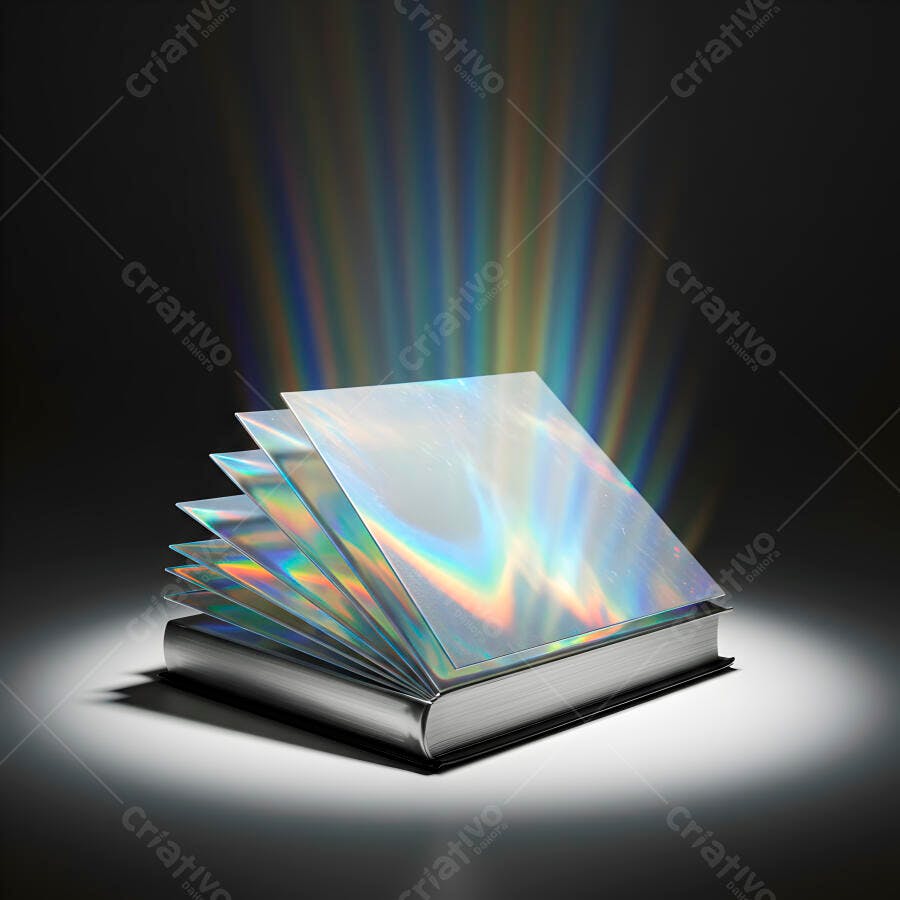 Livro mágico com páginas iridescentes
