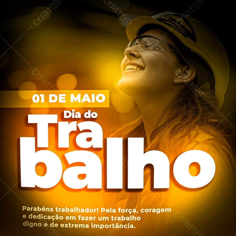 Flyer Dia do Trabalho PSD Editável