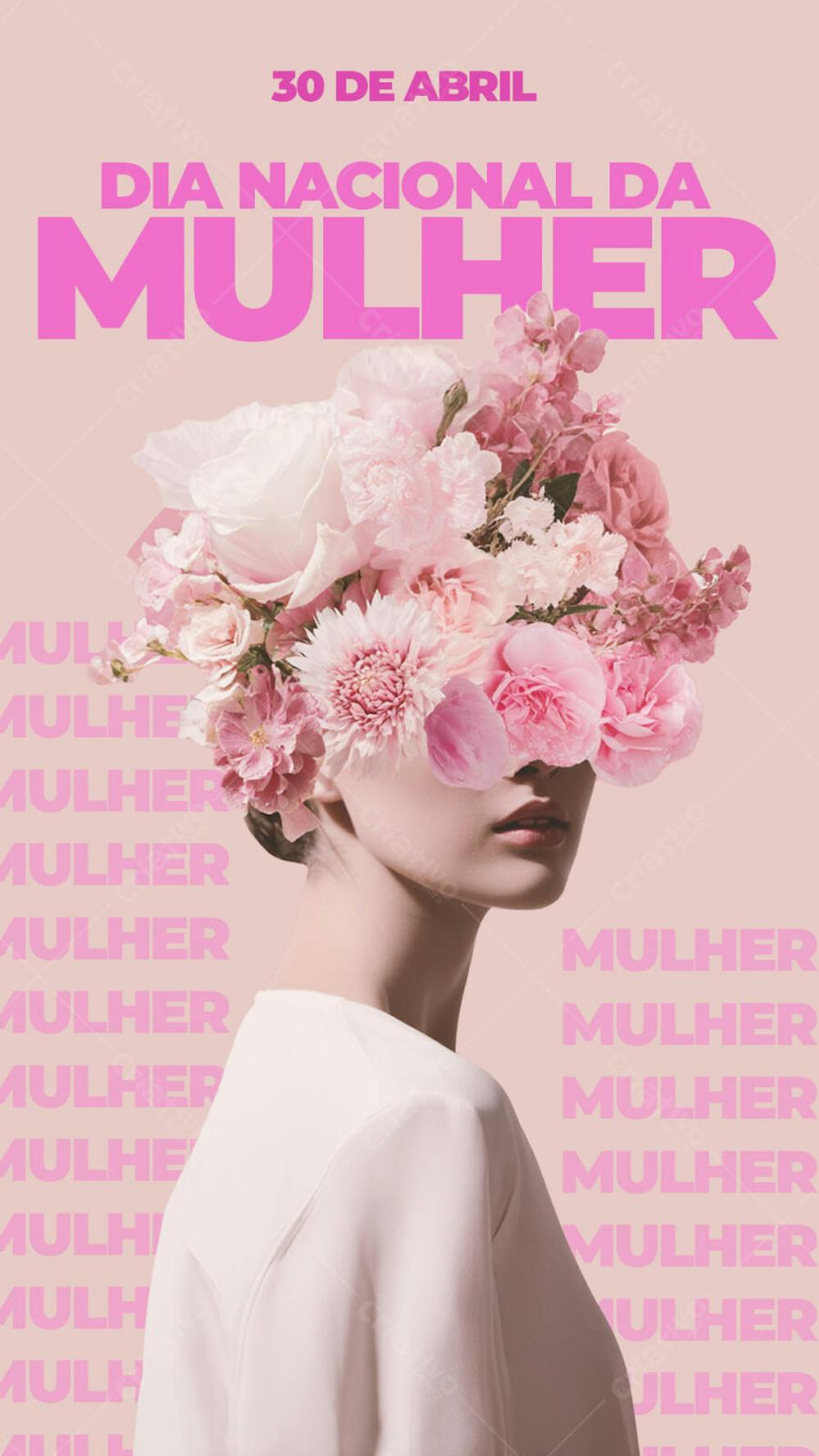 PSD FLYER DIA NACIONAL DA MULHER 30 DE ABRIL