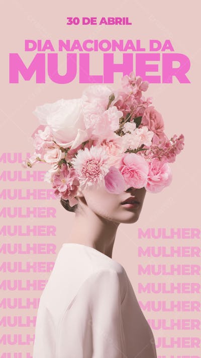 PSD FLYER DIA NACIONAL DA MULHER 30 DE ABRIL