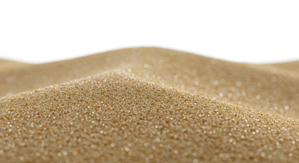 Formação de dunas de areia fina com textura gradiente suave