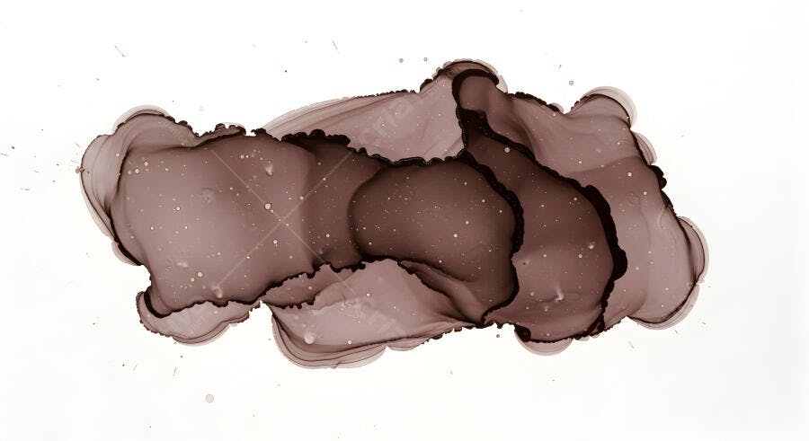 Arte Abstrata Marrom em fundo branco