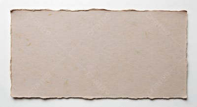 Papel artesanal bege natural com bordas ásperas