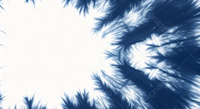 Padrão de tecido tie-dye azul com espaço negativo branco