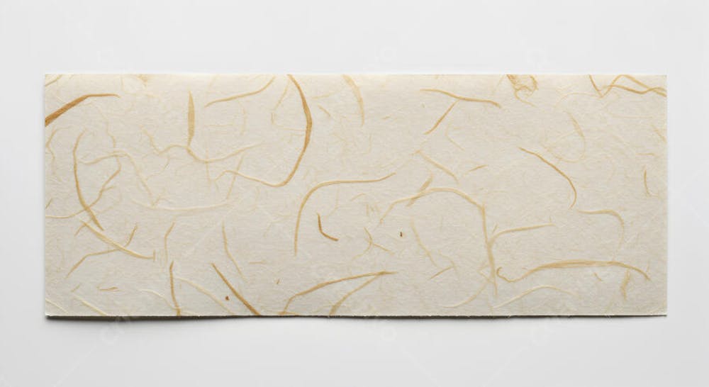 Papel feito à mão com textura delicada de fibra em branco