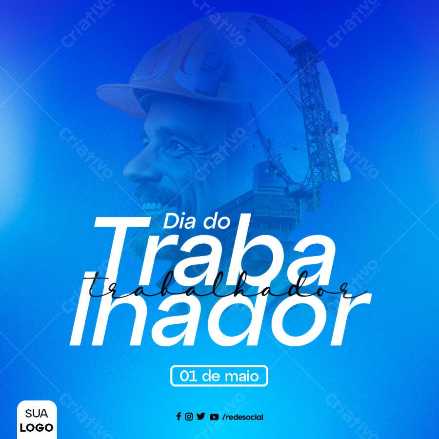 Postagem Dia do Trabalhador PSD Editável