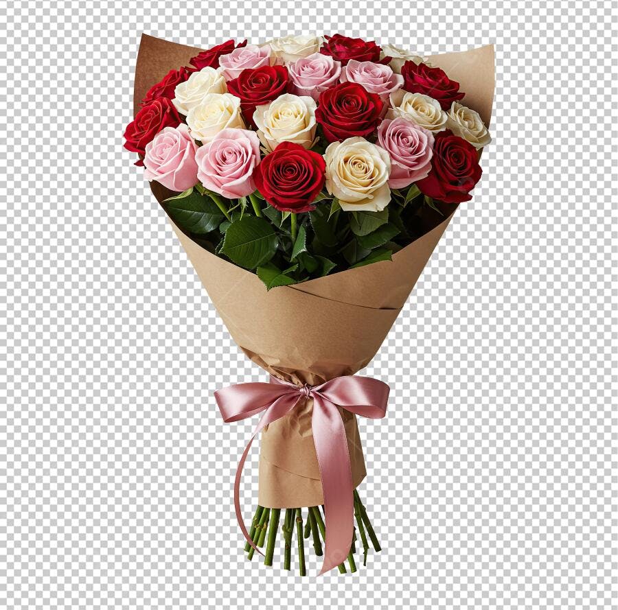 Imagem de Buquê de Rosas PNG com fundo transparente