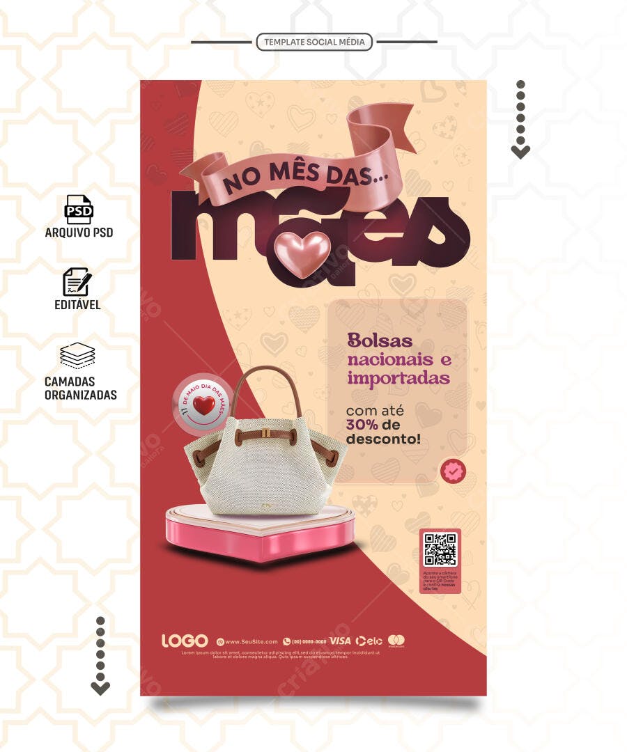 Flyer Dia das Mães PSD Editável