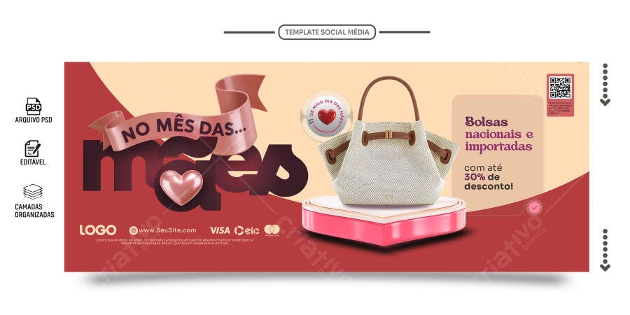 Banner Dia das Mães PSD Editável