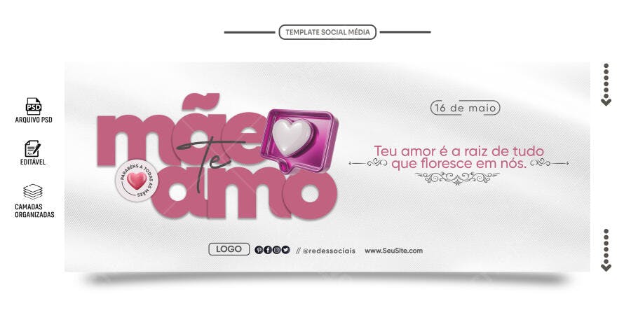 Banner Dia das Mães PSD Editável