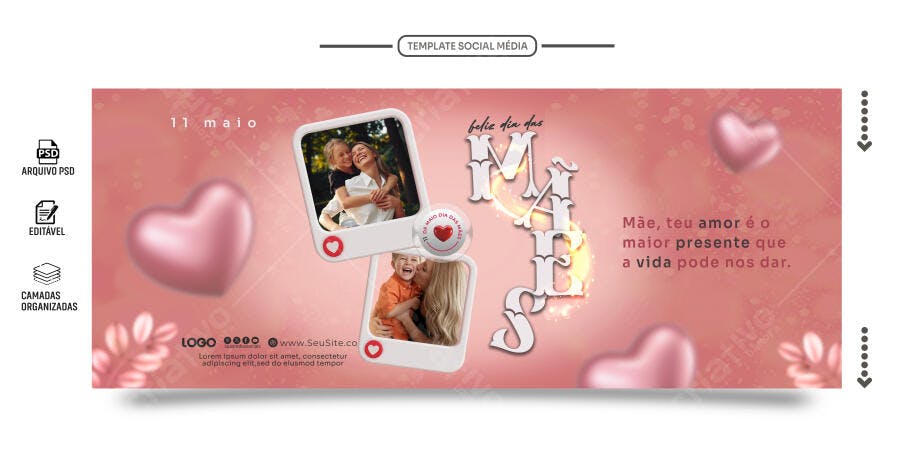 Banner Dia das Mães PSD Editável