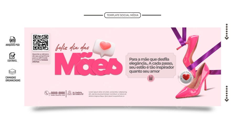Banner Dia das Mães PSD Editável