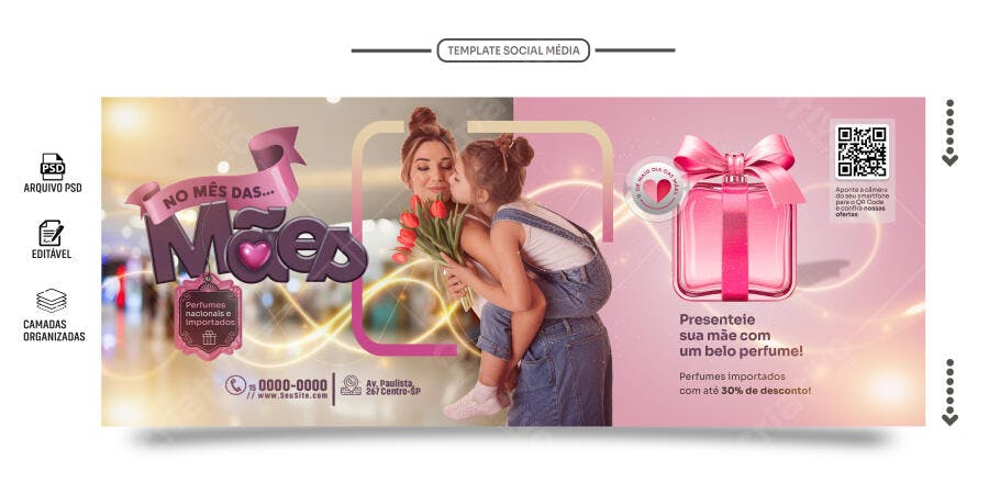 Banner Dia das Mães PSD Editável