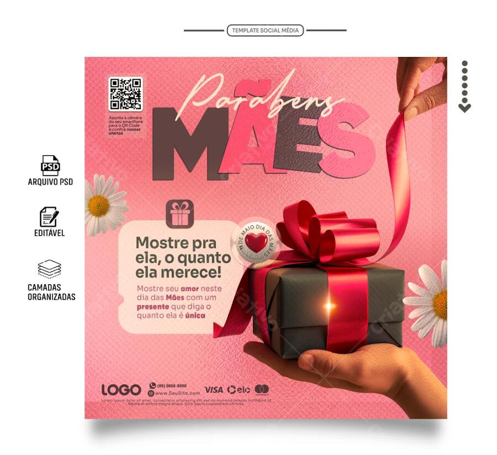 Feed social media presenteie sua mãe