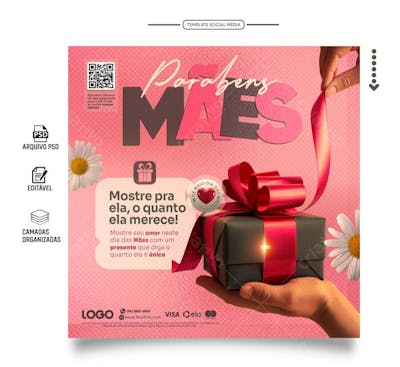Feed social media presenteie sua mãe