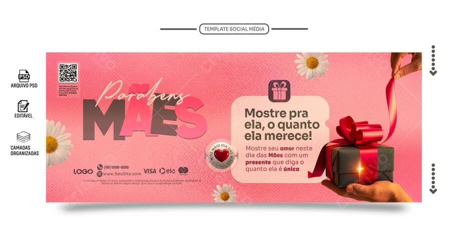 Banner Dia das Mães PSD Editável