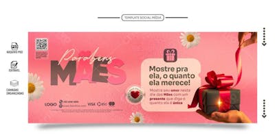Banner social media presenteie sua mãe