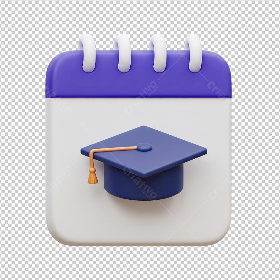 Ícone Calendário Formatura PNG com fundo transparente