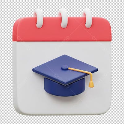 Calendário Formatura Renderizado em 3D