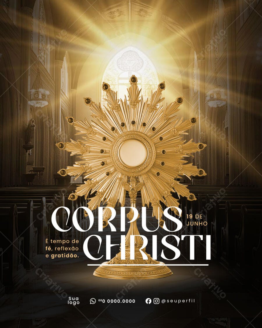 Flyer Corpus Christi 19 de Junho PSD Editável
