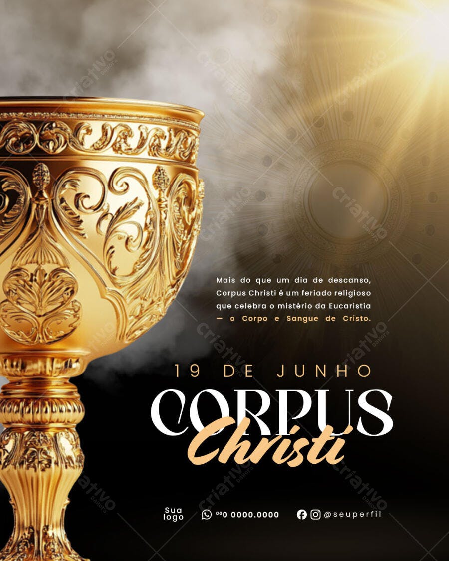 Flyer para Corpus Christi PSD Editável