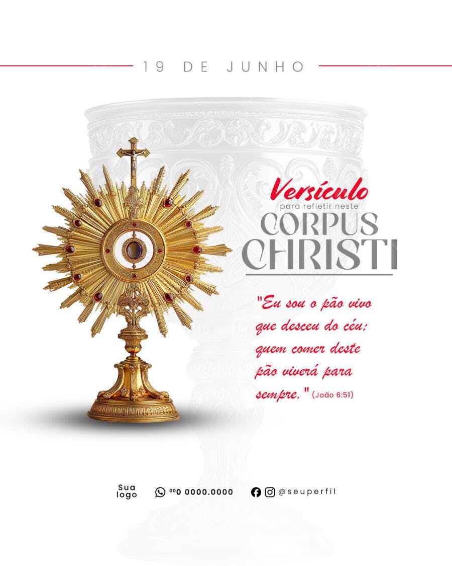 Post para Corpus Christi PSD Editável