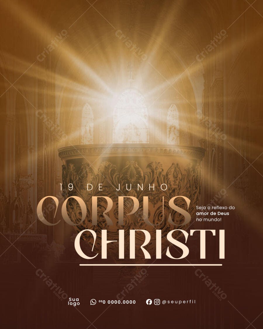 Flyer Corpus Christi 19 de Junho PSD Editável