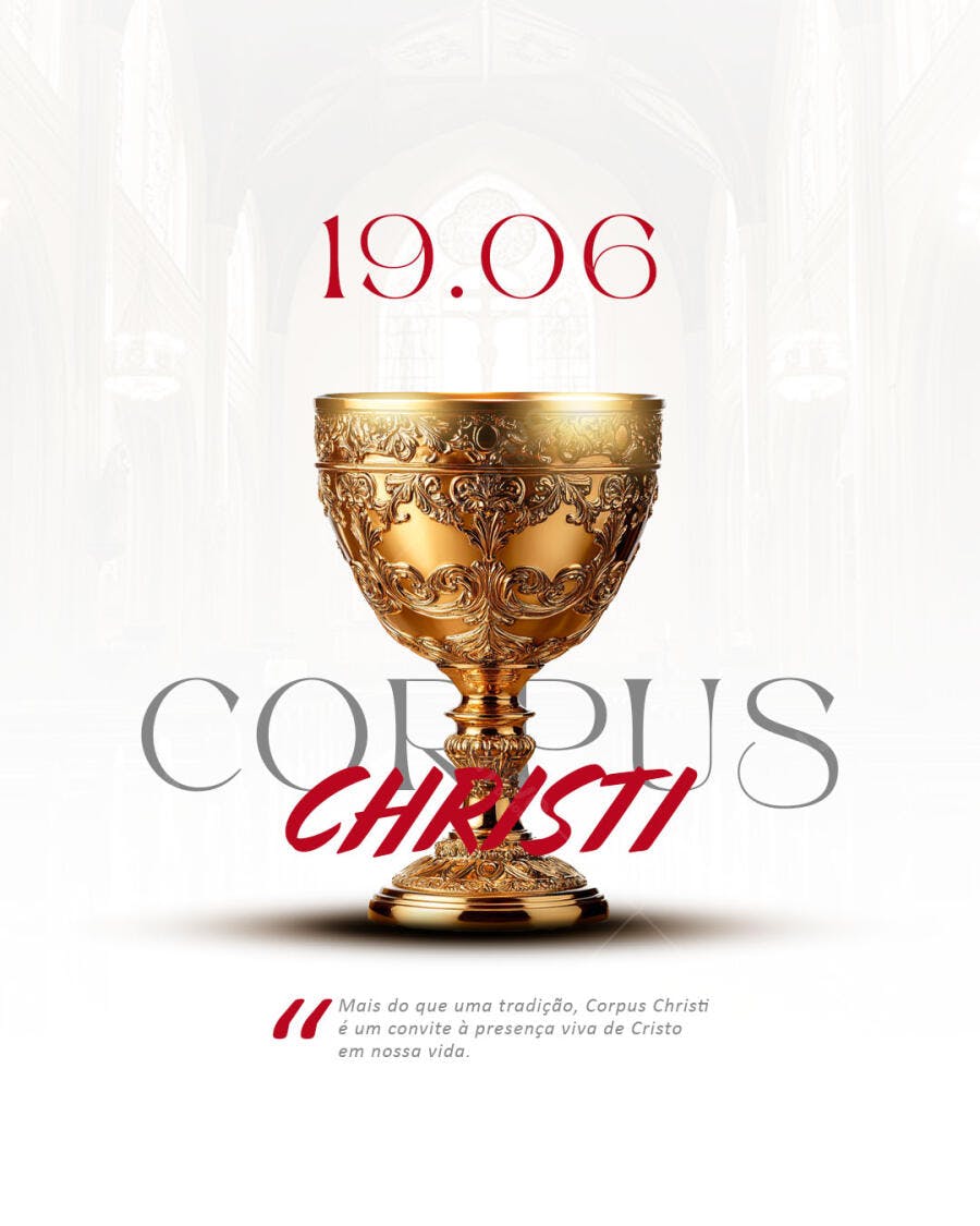 Flyer para Corpus Christi 19.06 PSD Editável