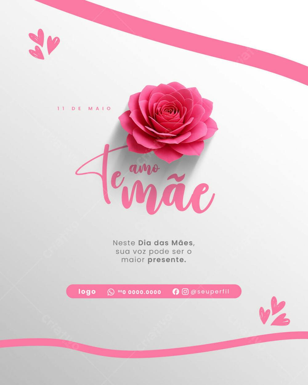 Social Media Te Amo Mãe
