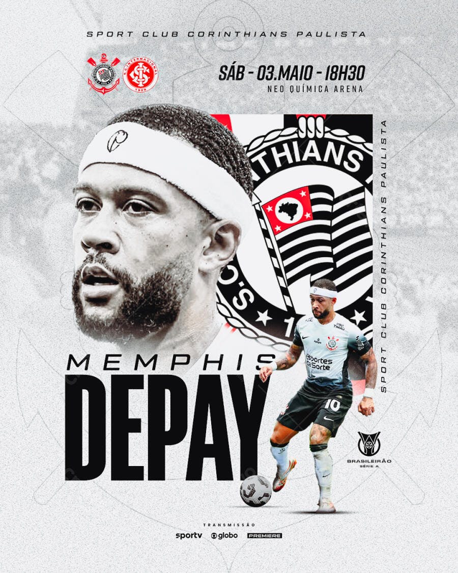 Flyer Corinthians x São Paulo 03 de Maio PSD Editável
