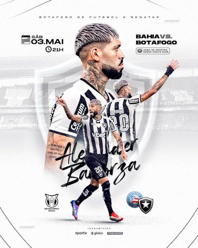 FLYER ESPORTIVO BOTAFOGO VS BAHIA BRASILEIRÃO