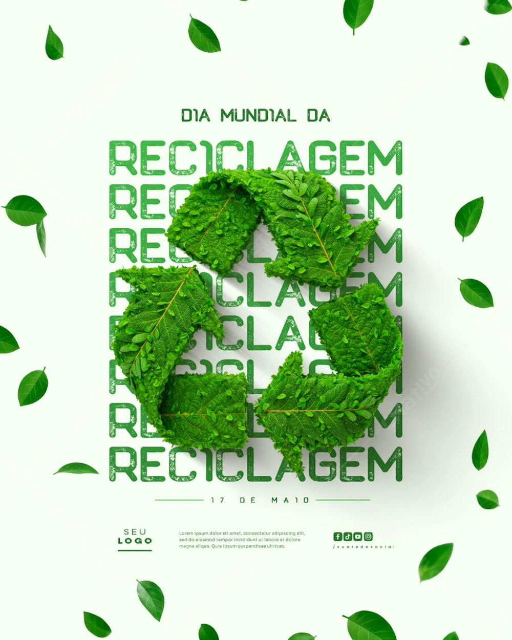 Dia Mundial da Reciclagem 17 de Maio social media editável feed (2)