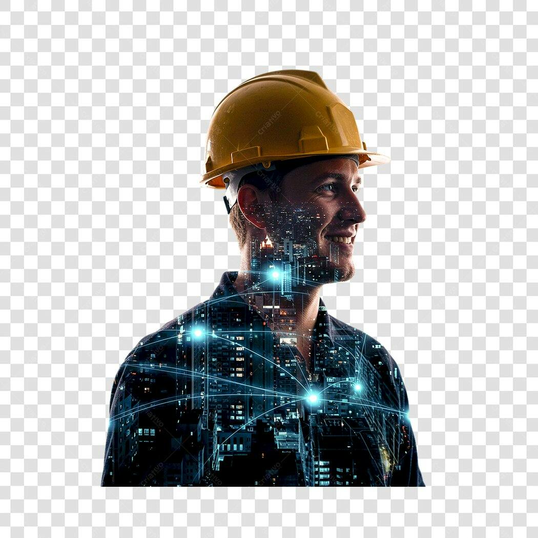 Avatar Engenheiro PNG com fundo transparente