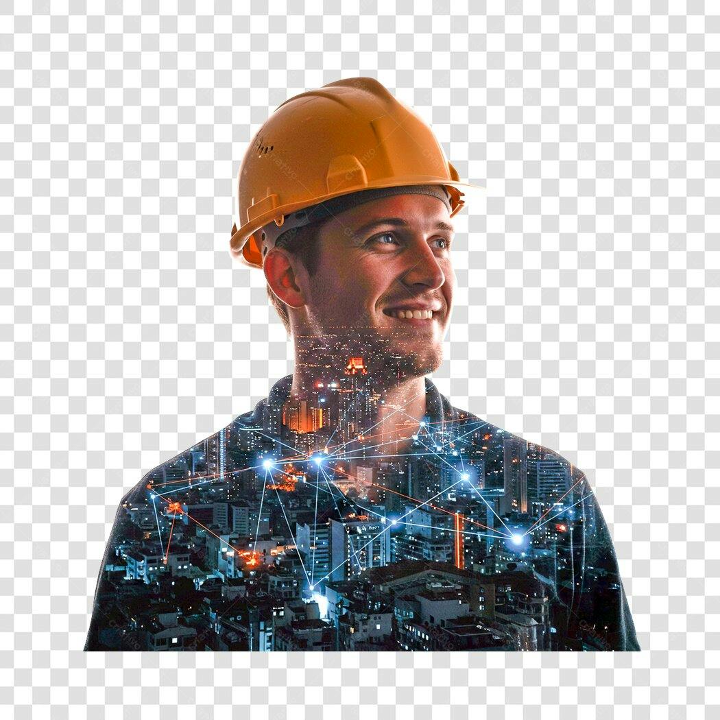 Avatar Engenheiro PNG com fundo transparente