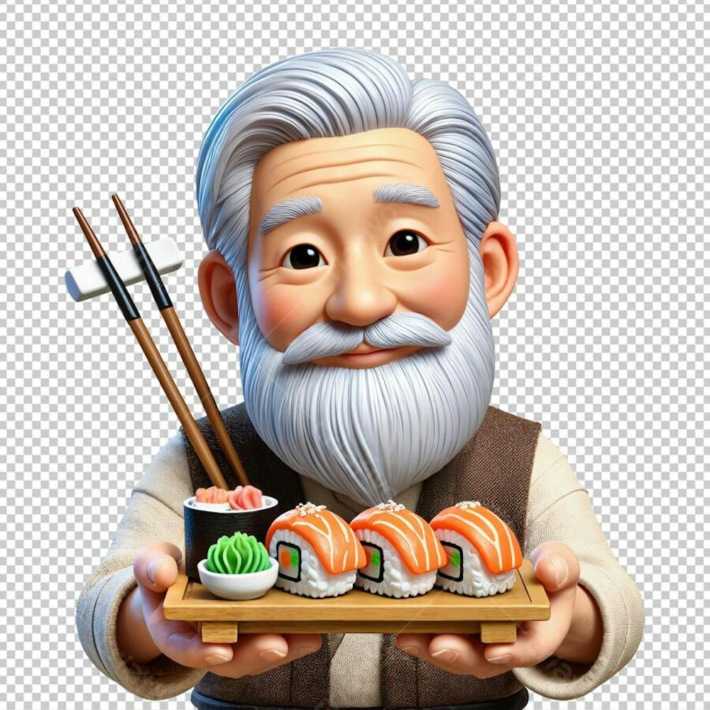 Um Senhor Sushiman Estilo Pixar