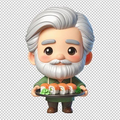 Um Senhor Sushiman Estilo Pixar