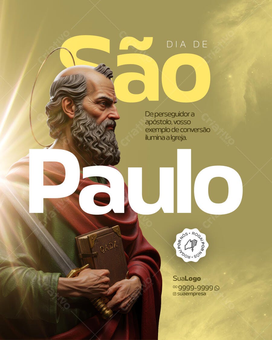 Flyer Dia de São Paulo PSD Editável