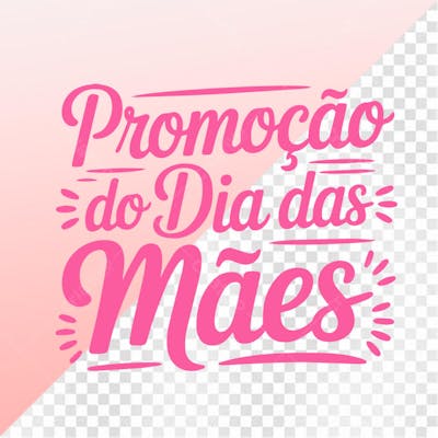 Título Promoção do dia das Mães em PNG Transparente 