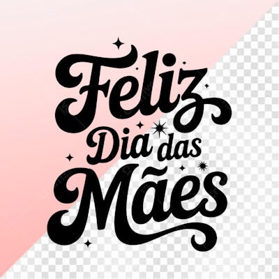 Título Feliz dia das Mães Rosa Png Transparente 