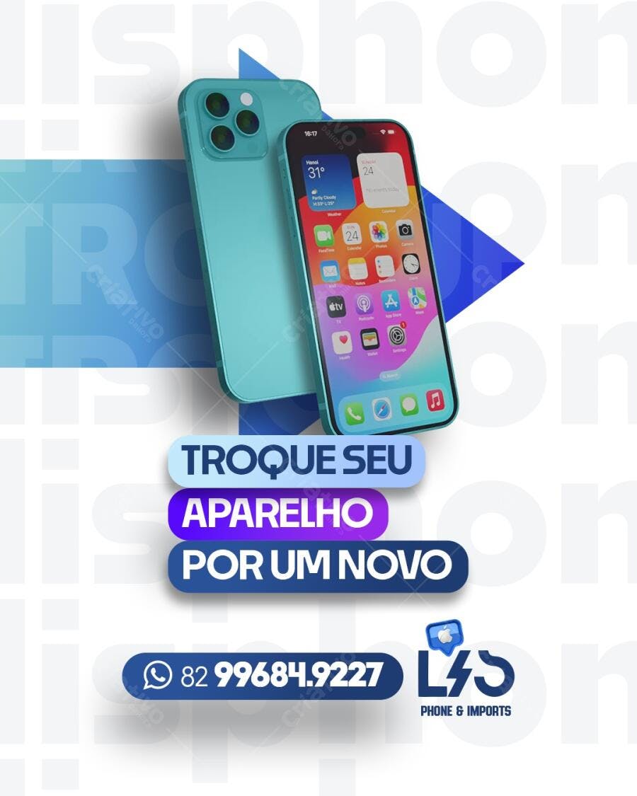 Anúncio Troca de Celular PSD Editável
