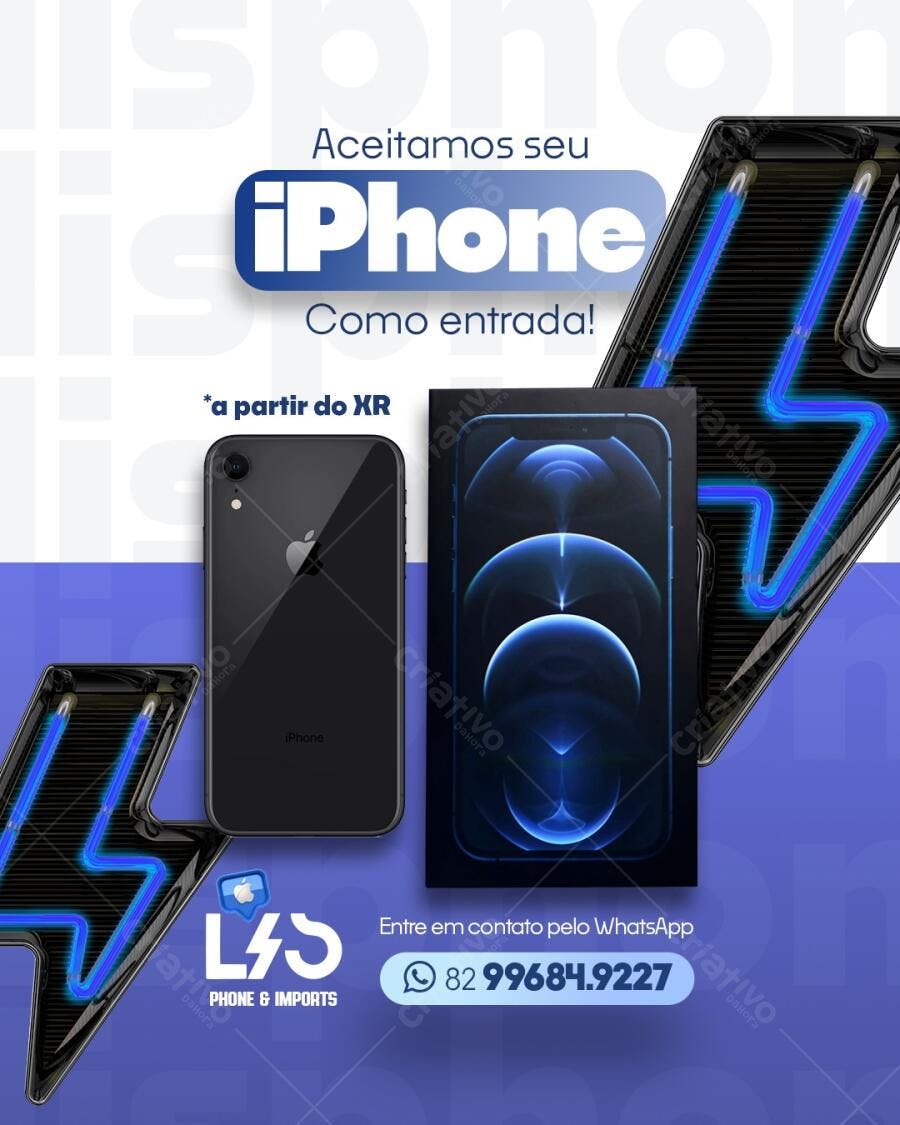 Flyer para Promoção de iPhones PSD Editável
